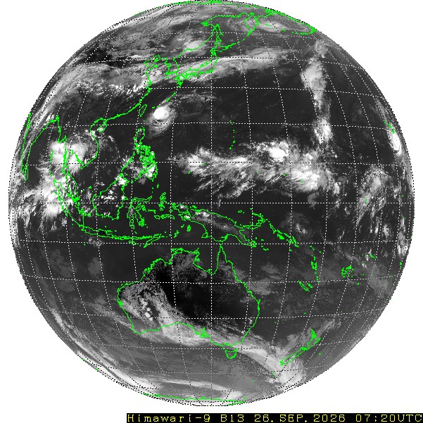 2026-09-26T07:10:00Z のひまわり赤外全球画像